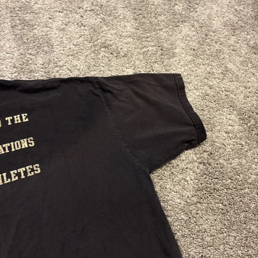 Vintage Nike Team Purdue University T Shirt Center Swoosh Size XXL Black Athlete